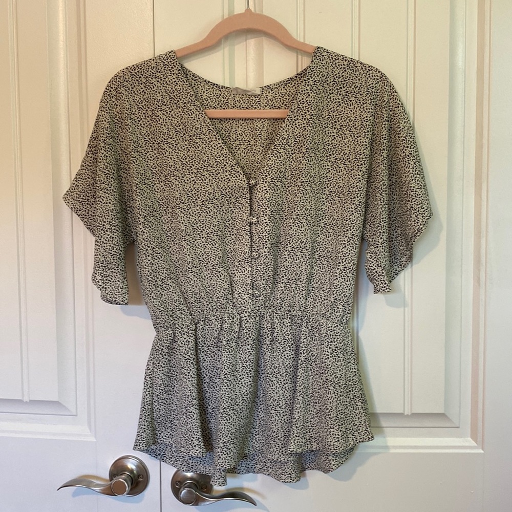 Sienna Sky Dalmatian print dotted blouse